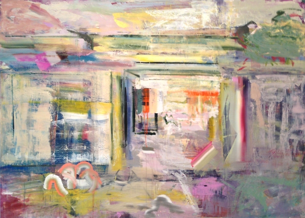 Diana Copperwhite, Ghost In The Machine, 2013, oil on canvas, 72x94 inches.
