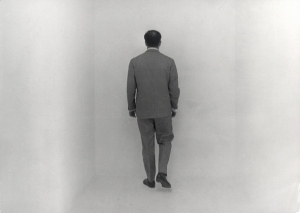 Yves Klein in the Void Room (Raum der Leere). 1961