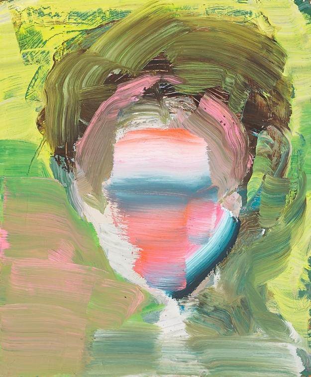 Diana Copperwhite, Green Portrait, 2014, oil on canvas. 30x25 cms